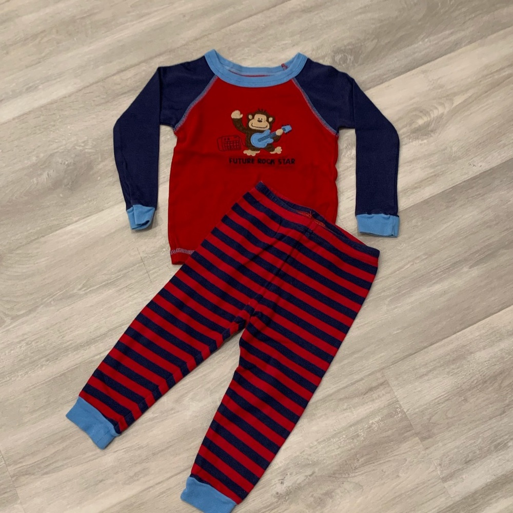 Boys Monkey Pajama Set Size 24 Months